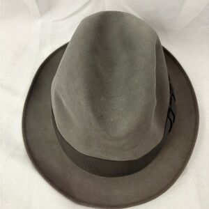 Vintage Churchill ltd. Gray Felt Wool Hat Size 7 1/8